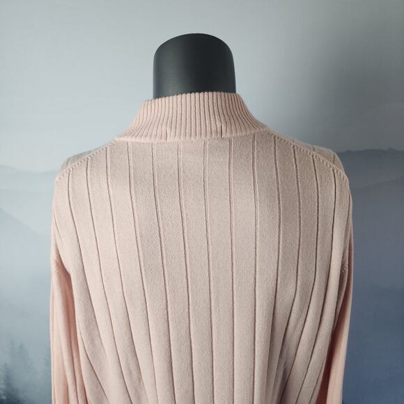 NWT Martin 100% Italian Cashmere Pink Quarter Button Golf Sweater | Men's XLarge - Picture 11 of 15